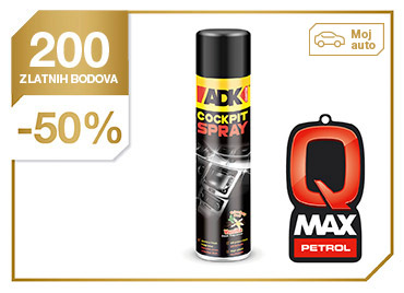 Cockpit spray ADK vanilija 750ml + Osviježivač zraka Q