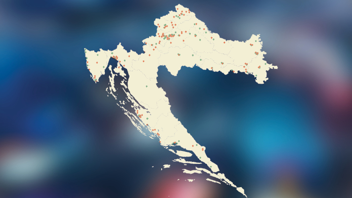 Ključne lokacije po Hrvatskoj