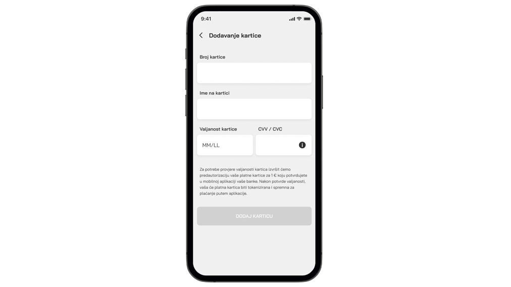 Dodaj sredstvo plaćanja