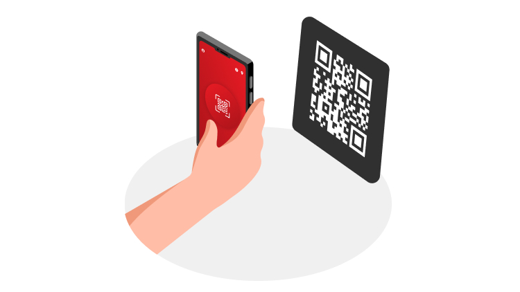 Skenirajte QR kod na ulaznoj točki